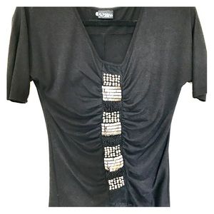 Buckle Brand Jeweled Blouse